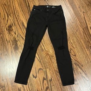 7 for all Mankind black jeans size 26